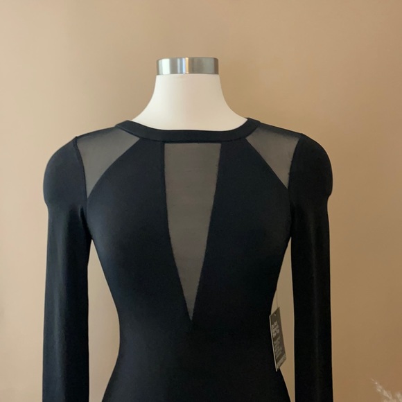 28. EXPRESS Mesh Long Sleeve Mini Dress - Picture 3 of 4